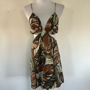 NWT ZARA multi colored mini dress with cutouts.